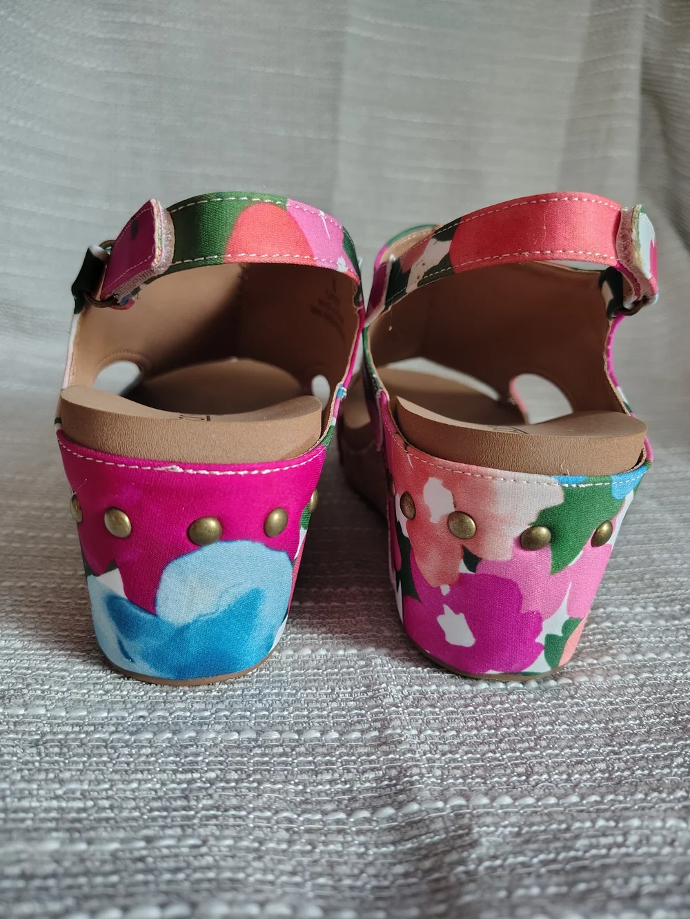 Corkys Carley Flowers Floral Cork Slingback Wedge Sandals Size 8 NIB - Picture 4 of 8